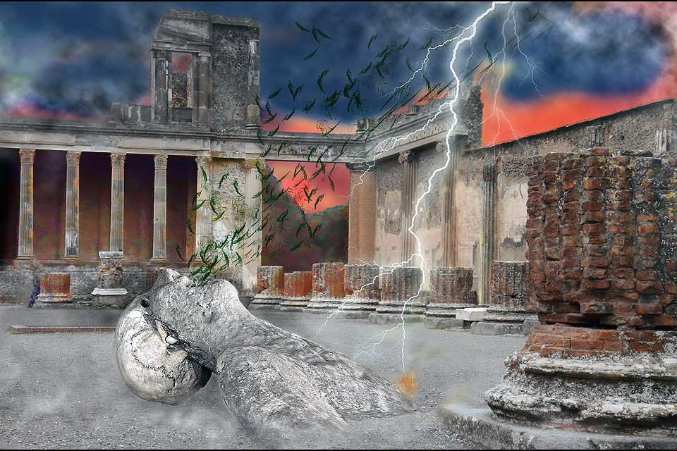The Remains of the Day - Vesuvius Horror-Pompeii 79AD by Maggie Magee Molino